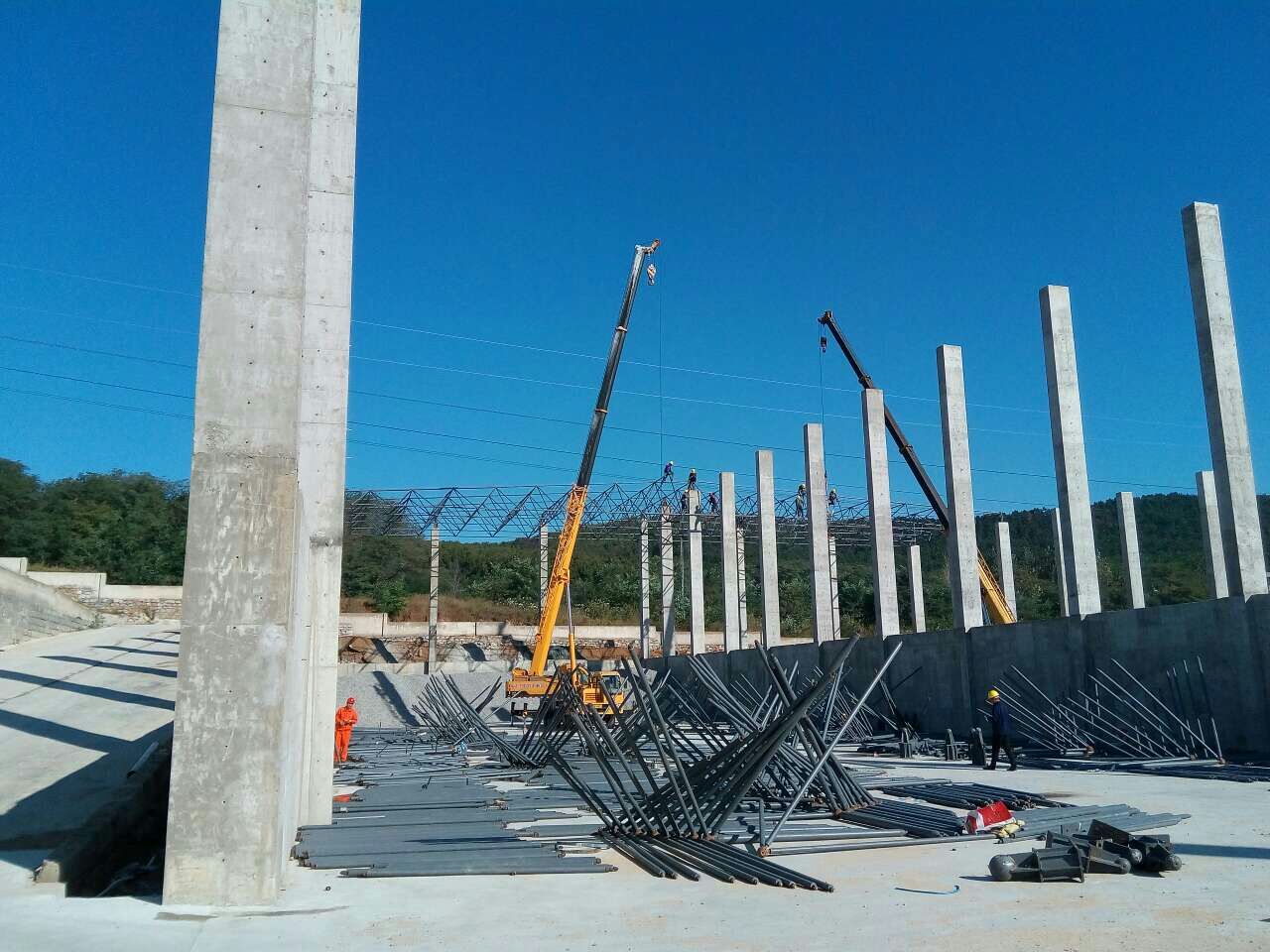 乐陵威海搅拌站网架